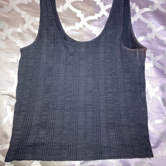 American Eagle Charcoal Grey Ribbed Tank - Picture 2 of 4